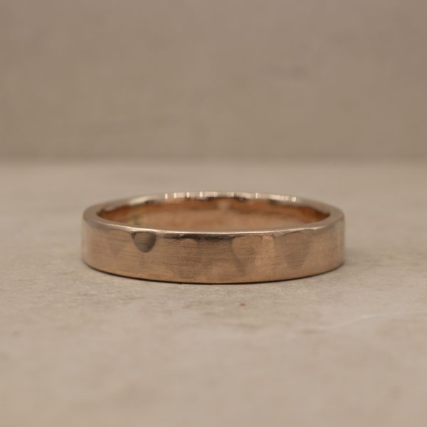 4 mm Organically Hammered Ring