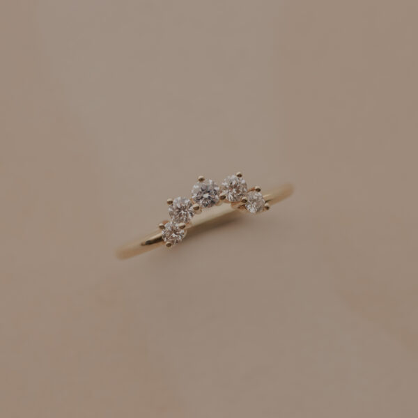 Curve Chaton ring met briljanten - 14k goud