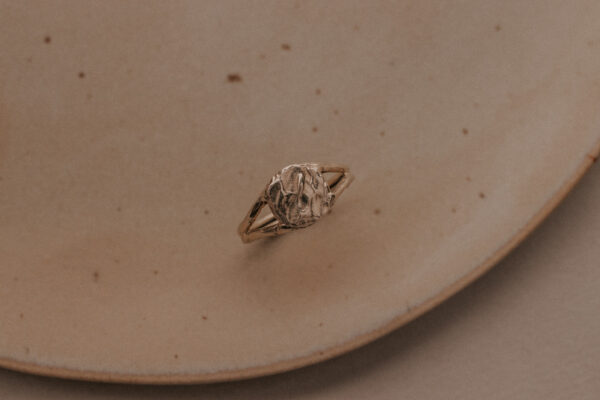 Double Signet Ring - 9k,14k Gold & Silver - Image 5