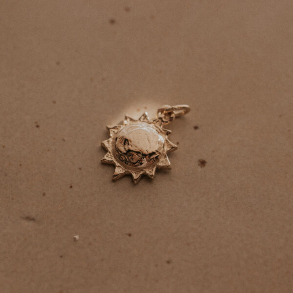 Sun Charm - 9k, 14k Gold and Silver