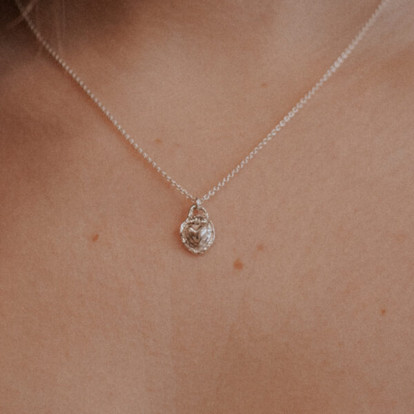 Love Lock aan Anker ketting - Zilver