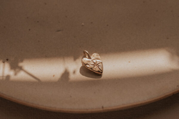 Starry Heart Charm - 9k Gold and Silver