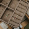 14k gold molten strawberry quartz charm