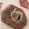 14k gold molten labradorite charm