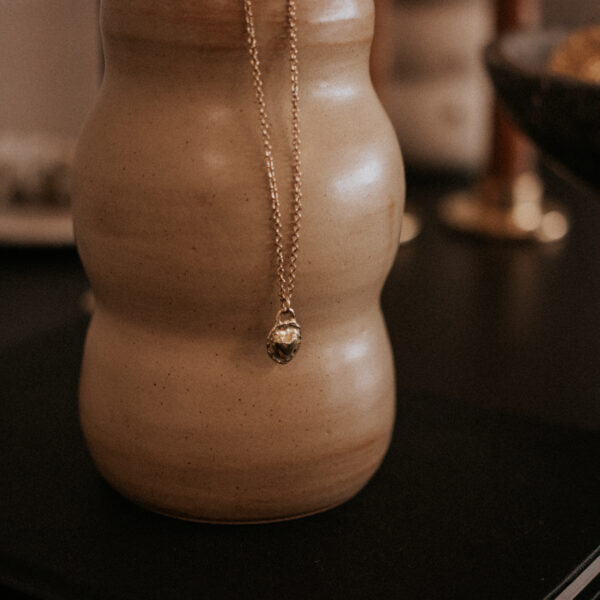 Love Lock Charm met Ankerketting of Satijnkoord - Brass/Messing