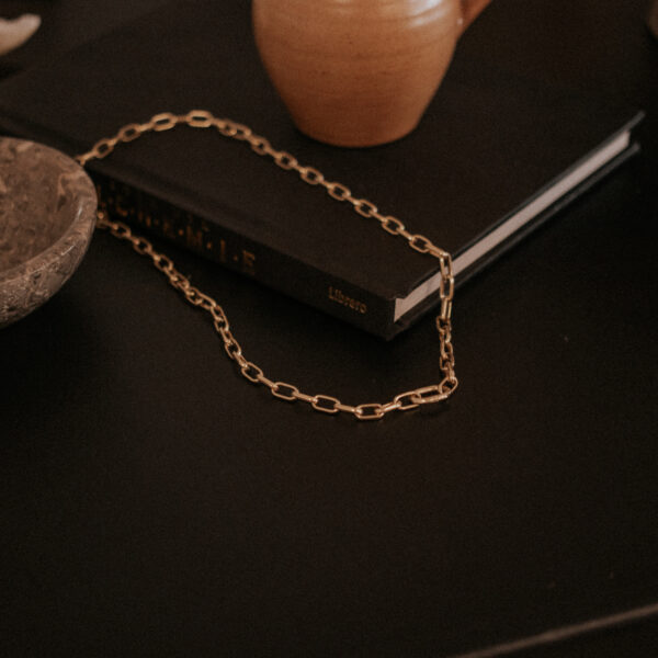 Grove Schakelketting met Clipsluiting - Brass/Messing