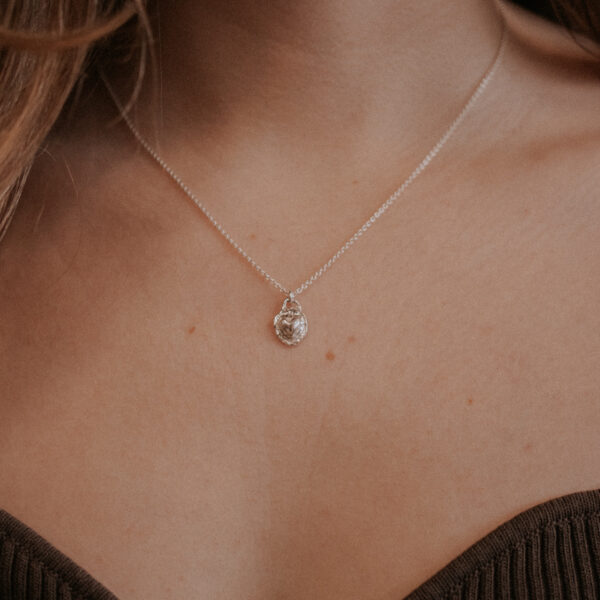 Love Lock aan Anker ketting - Zilver