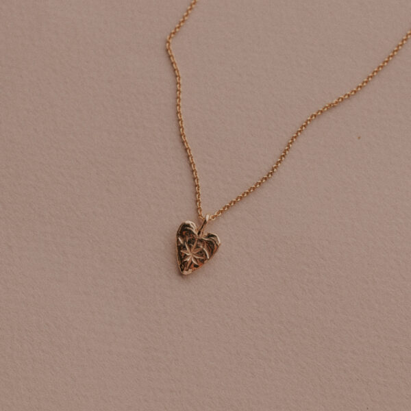 Anker collier met starry heart bedel | 9k goud
