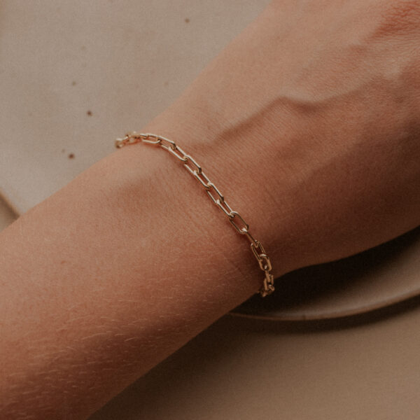 Paperclip armband - 9k goud